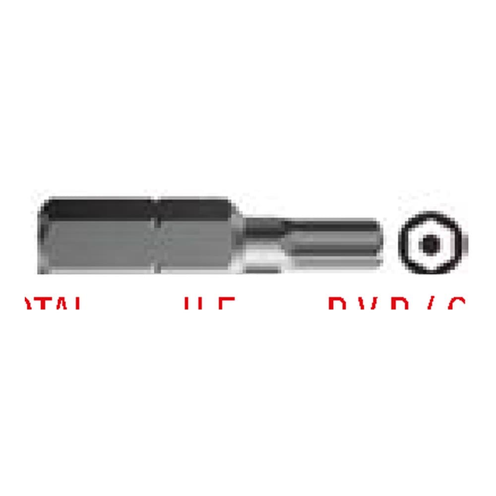 Hex (Allen) Screwdriver Bit SW 2.5 — 25mm Long, Security Tamper-Proof